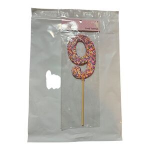 Sprinkles Cake Topper Number 9 Birthday 10" Tall 5" X 3" Number DIY Cupcake Cute